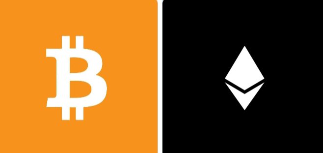 Bitcoin ($BTC) and Ethereum ($ETH) logos displayed side by side, representing the two cryptocurrencies seeing massive institutional ETF inflows totaling $1.75 billion in a single week.